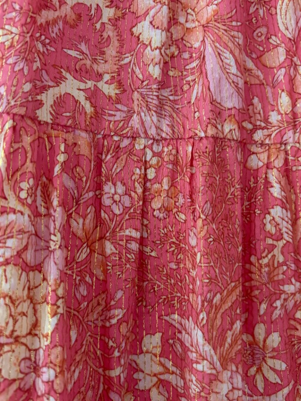 Crewcuts by J.Crew Girls' Floral Print Tiered Ruffle Sundress Girl's Size 12 - Picture 4 of 6